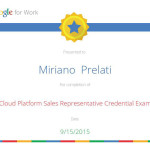 Attestato Google Cloud Platform Salkes Representative Credential